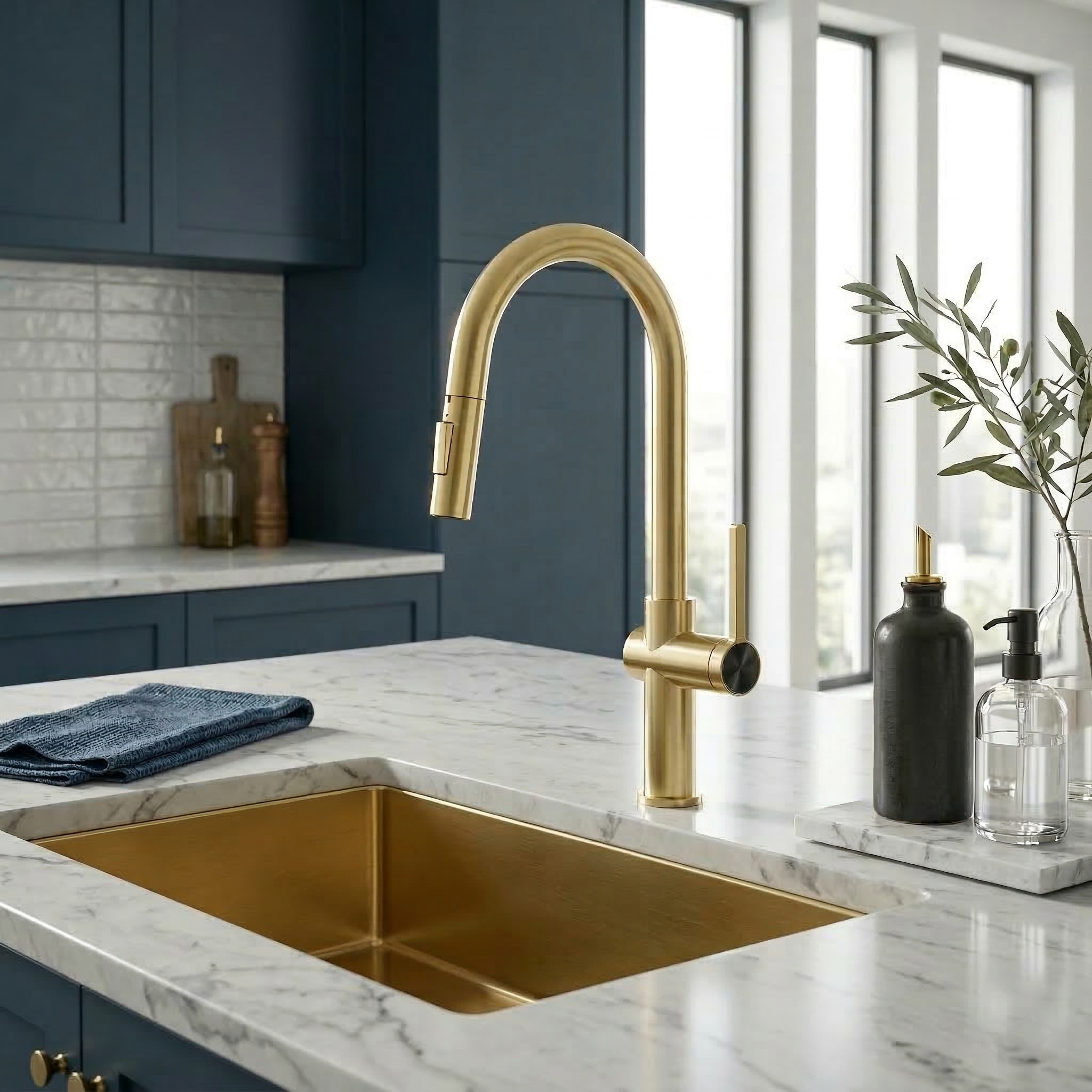 Aquaflo Glanz Pull-Down Kitchen Faucet