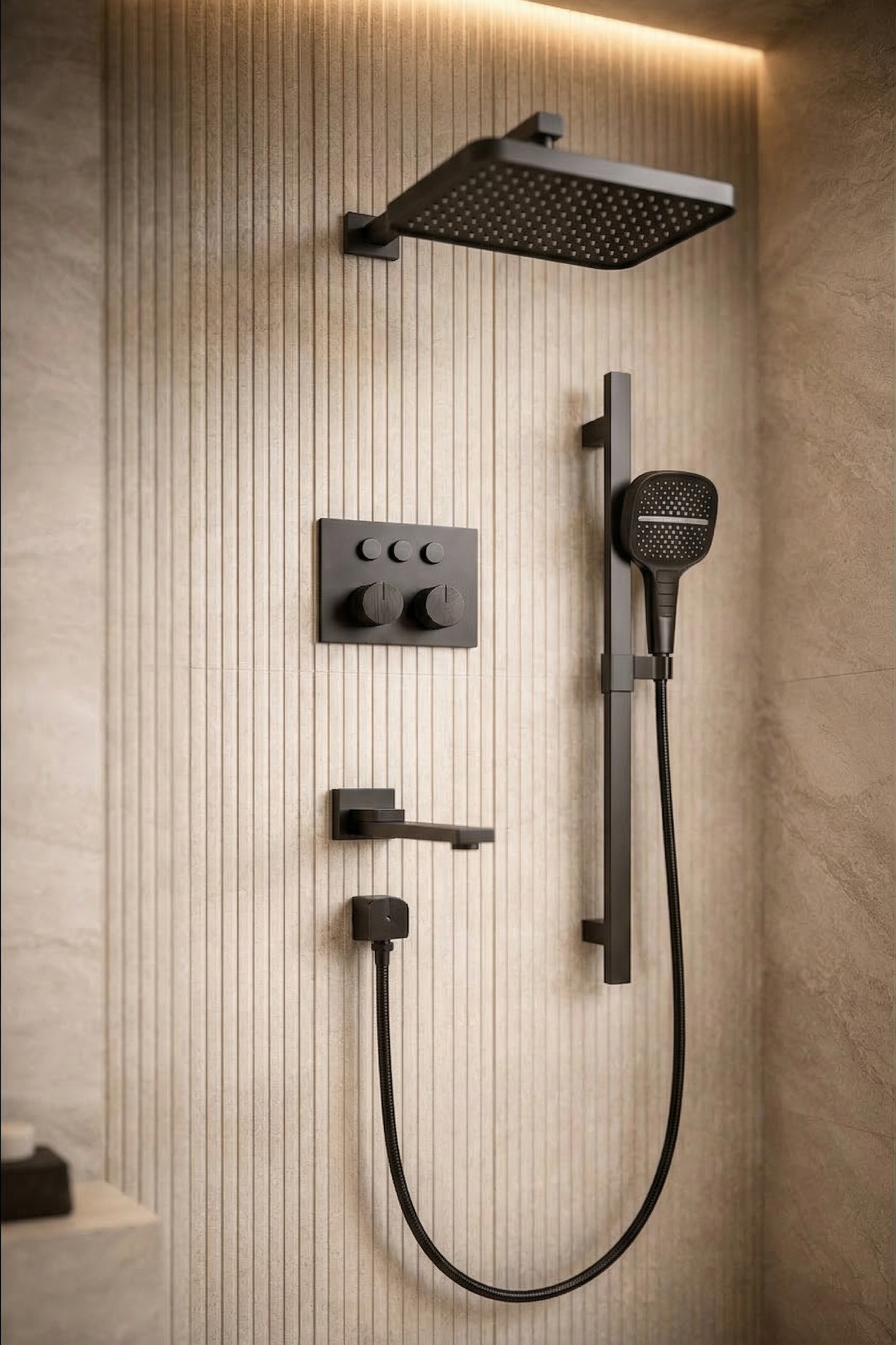 Geo 3-Way Thermostatic Shower System
