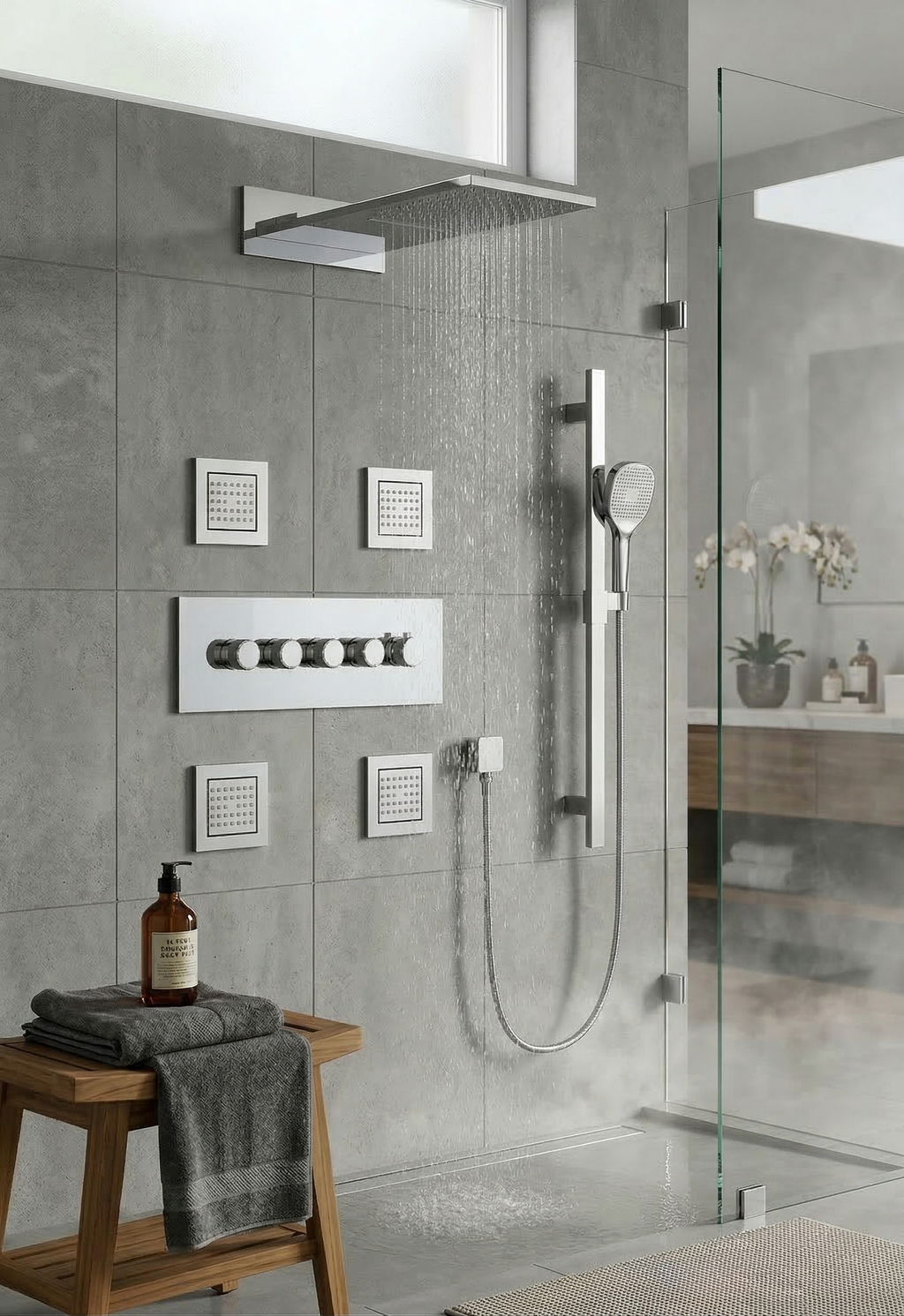 Opulence 3-Way Thermostatic Shower System