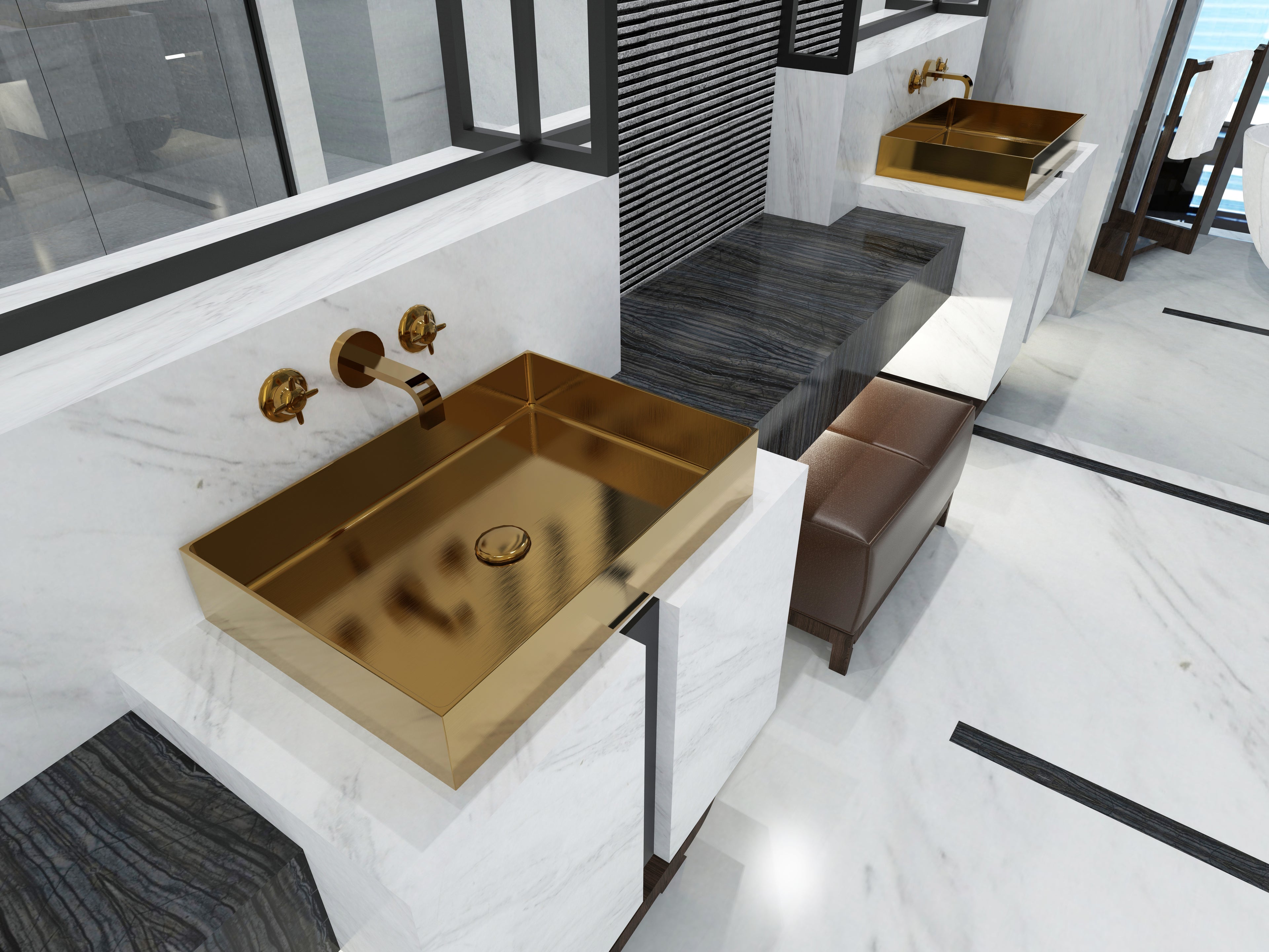 Aquaflo Edge Handcrafted Vessel Sink