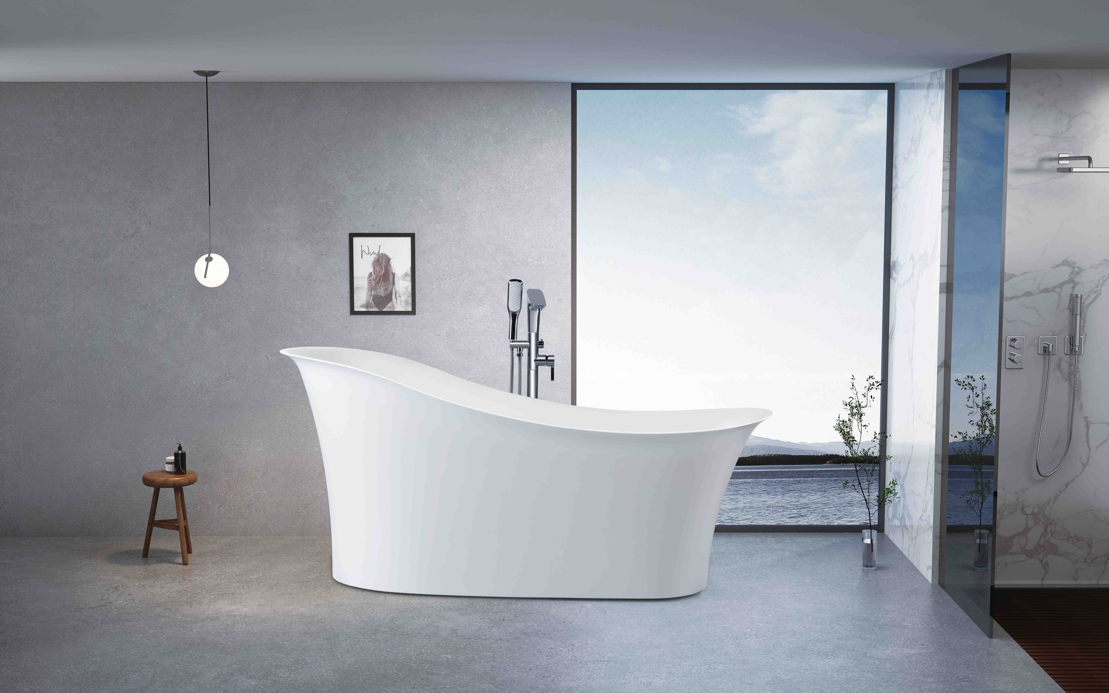 Aquaflo Eleganza 67"x32" Freestanding Bathtub
