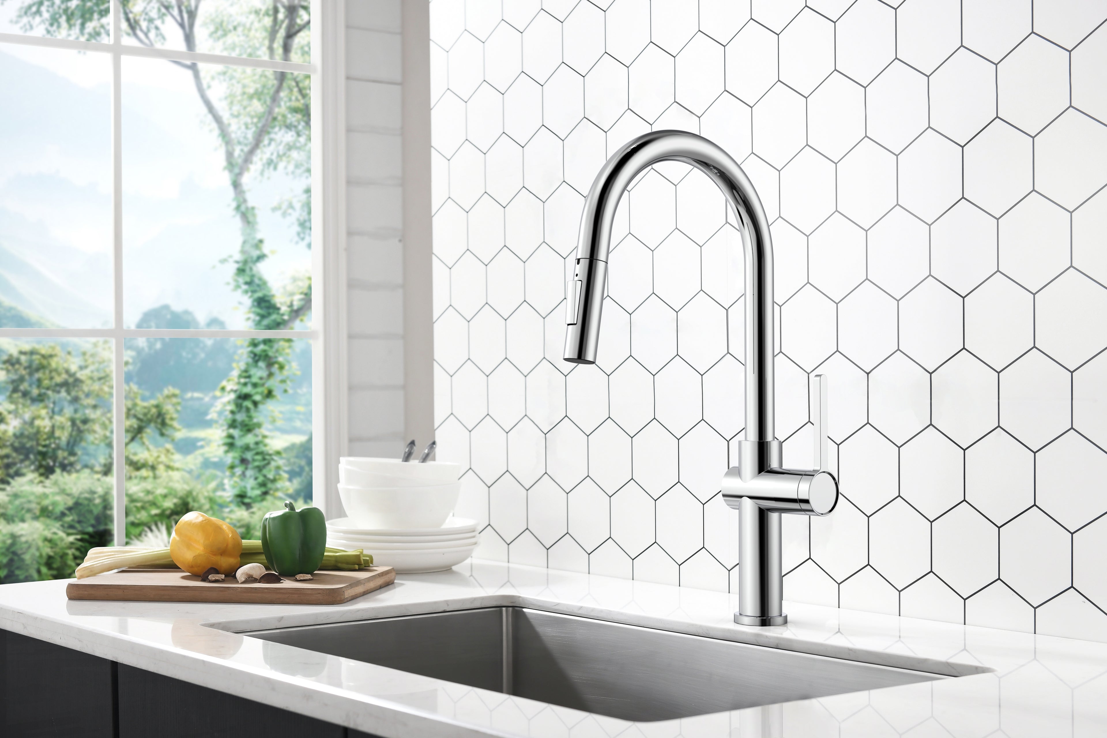 Aquaflo Glanz Pull-Down Kitchen Faucet