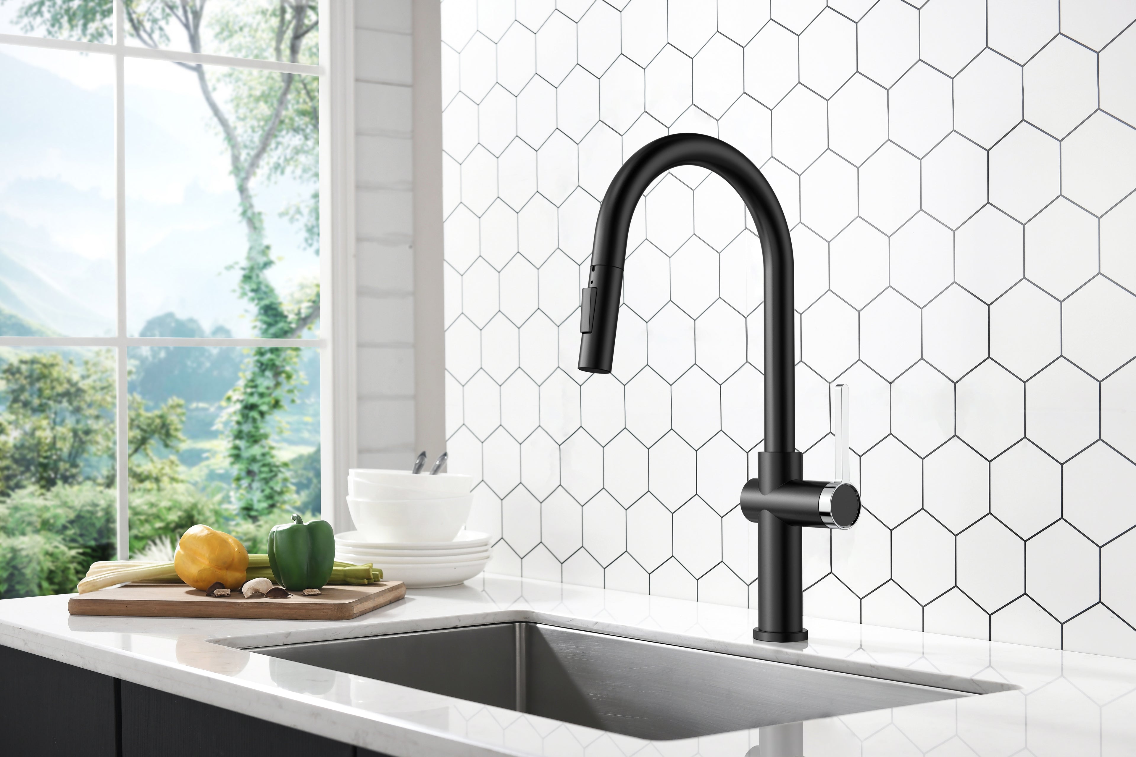Aquaflo Glanz Pull-Down Kitchen Faucet