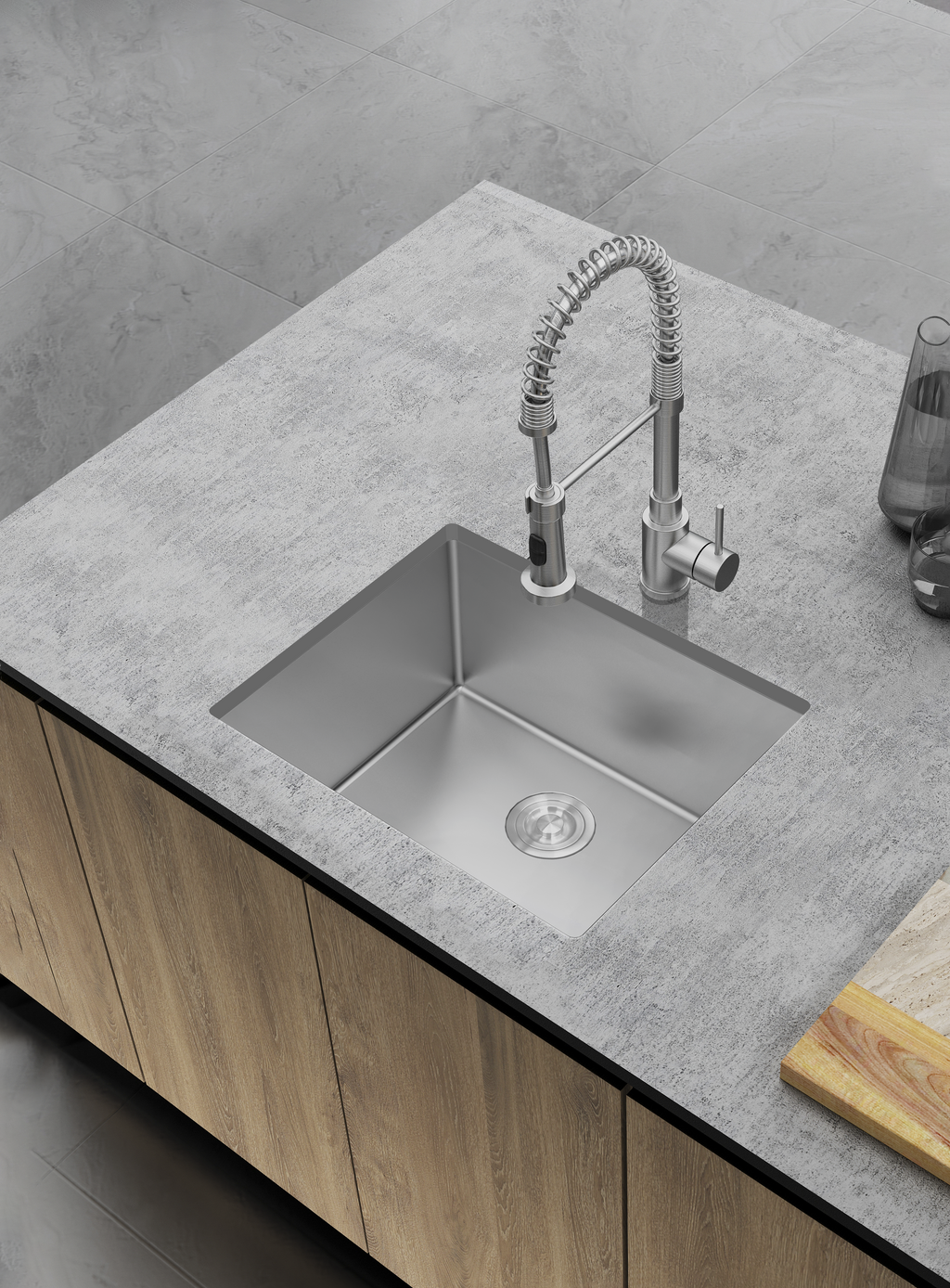 Aquaflo Essence Handcrafted Single Bowl Kitchen Sink 2318