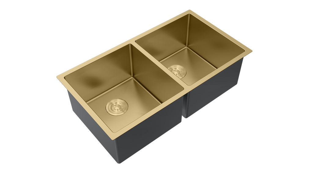 Aquaflo Essence Handcrafted Double Bowl Kitchen Sink KSE23319