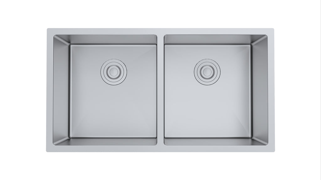 Aquaflo Essence Handcrafted Double Bowl Kitchen Sink KSE23319
