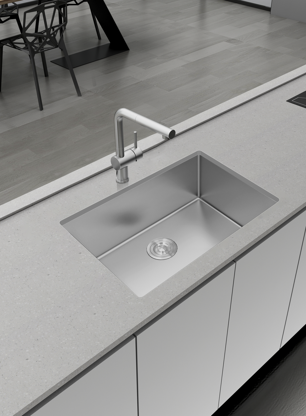 Aquaflo Essence Handcrafted Single Bowl Kitchen Sink 2618