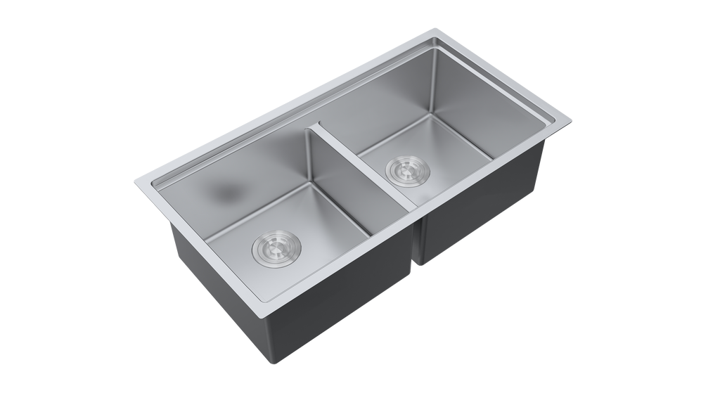 Aquaflo Essence Handcrafted Double Bowl Kitchen Sink KSP23319