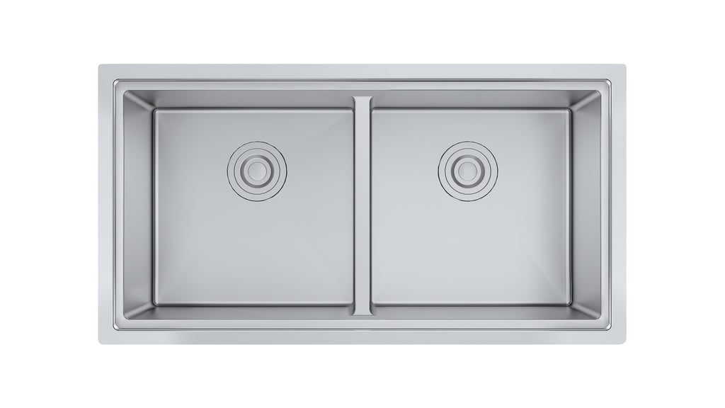 Aquaflo Essence Handcrafted Double Bowl Kitchen Sink KSP23319