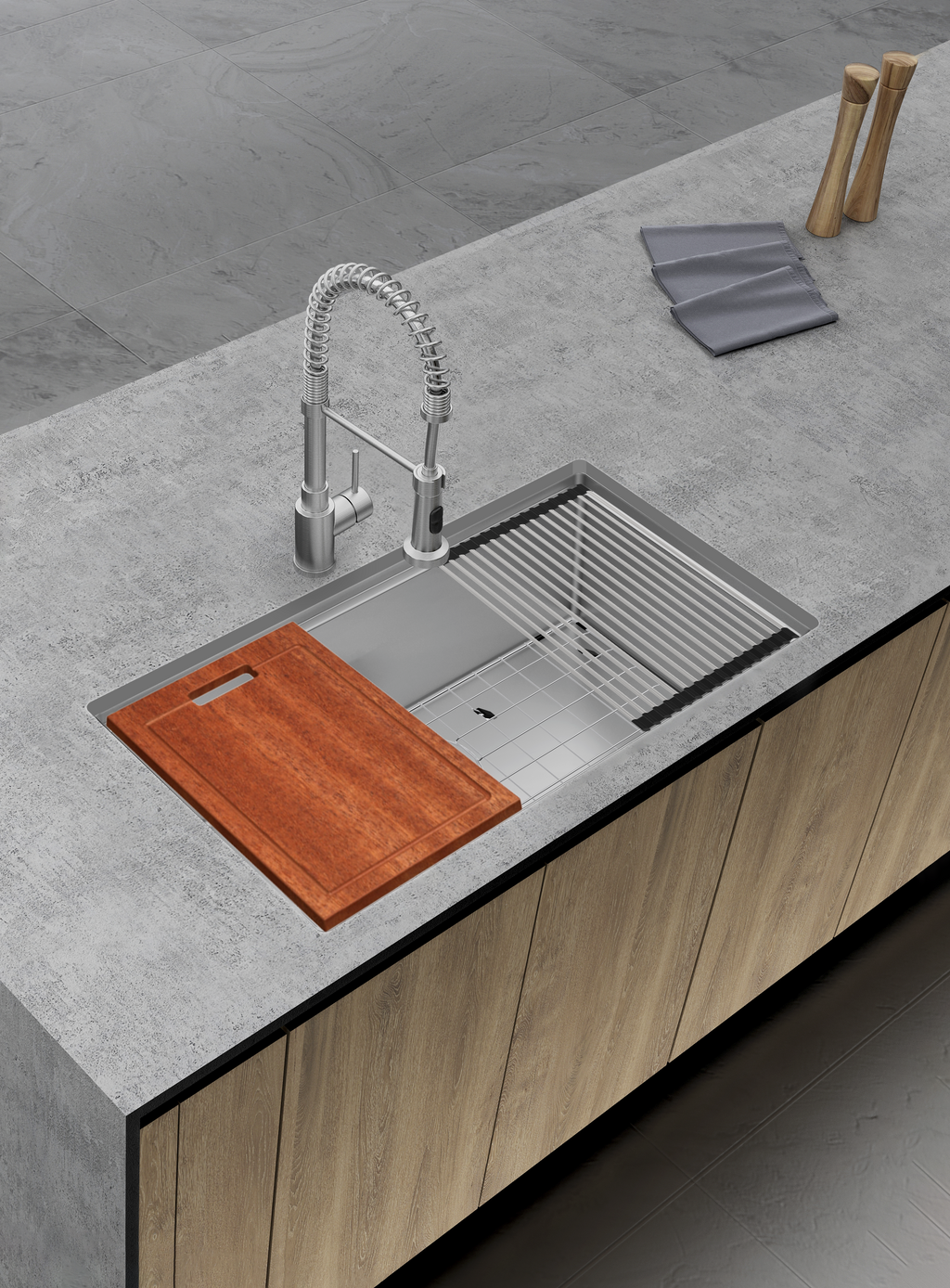 Aquaflo Essence Handcrafted Double Bowl Kitchen Sink KSP3319