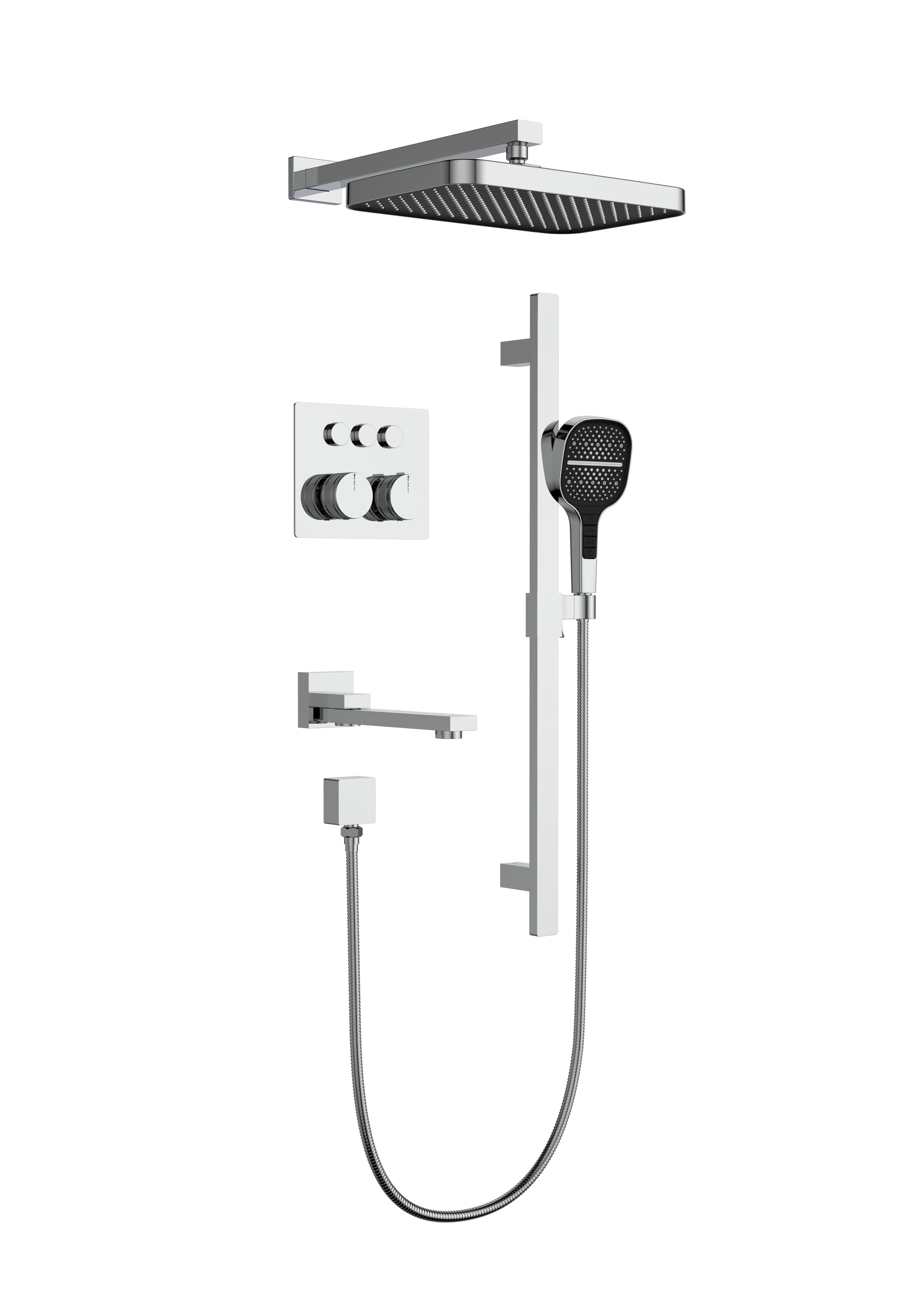 Geo 3-Way Thermostatic Shower System