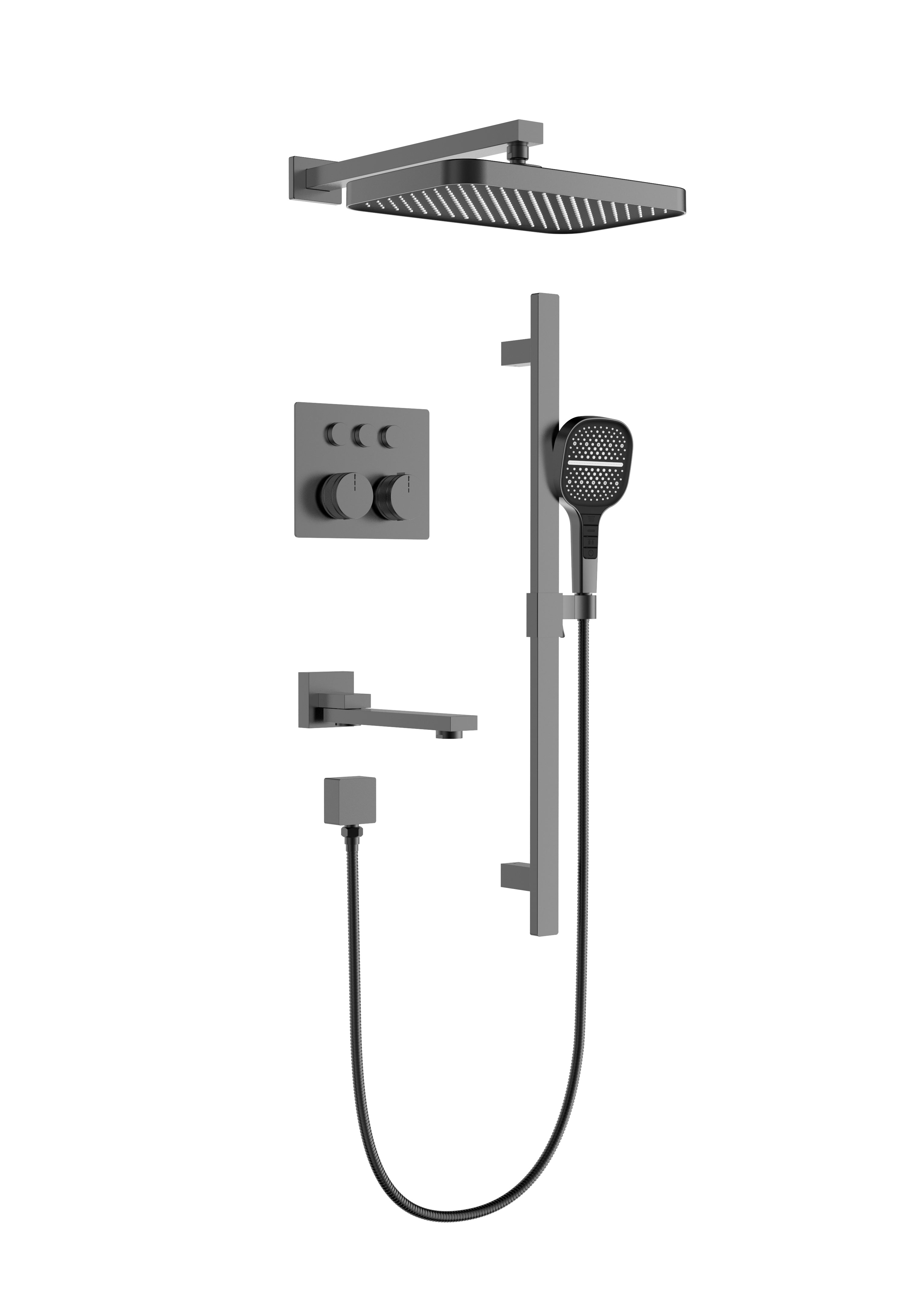 Geo 3-Way Thermostatic Shower System