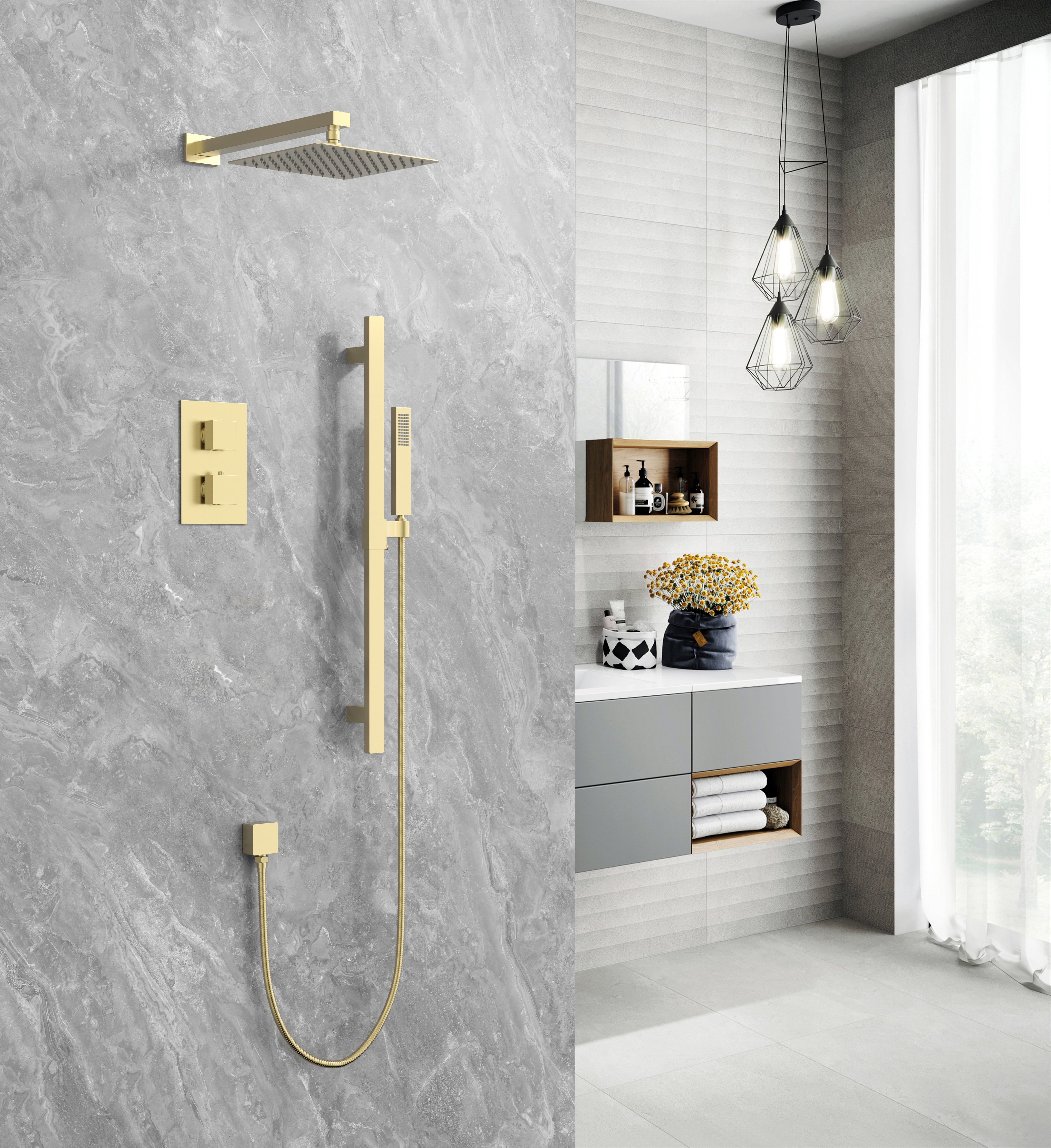 Aquaflo Kent 2-Way Thermostatics Shower System