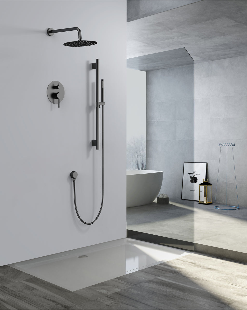 Aquaflo Rund 2-Way Pressure Balance Shower System