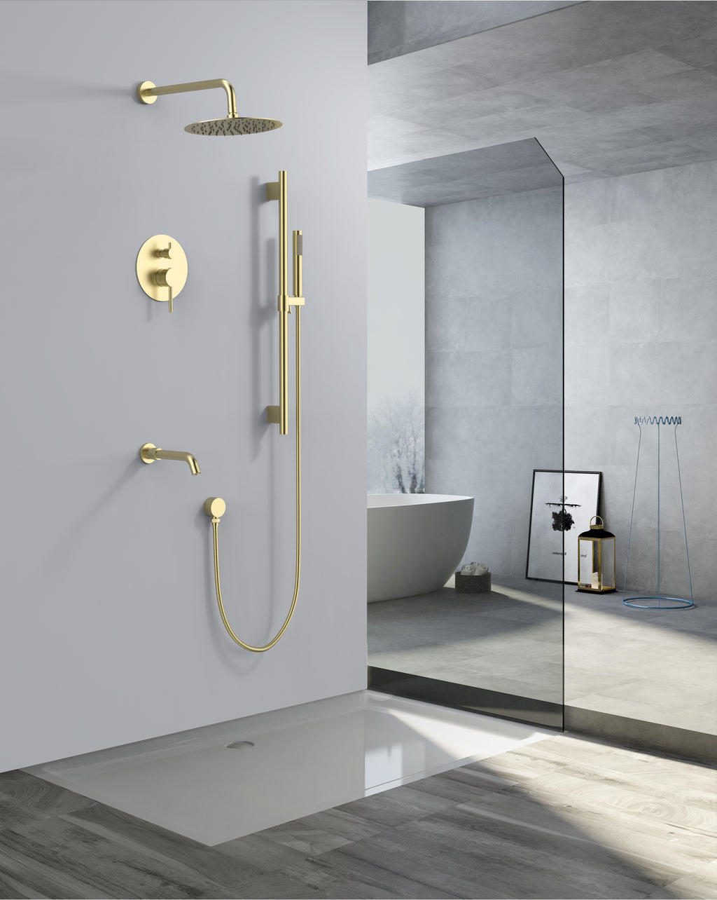 Aquaflo Rund 3-Way Pressure Balance Shower System