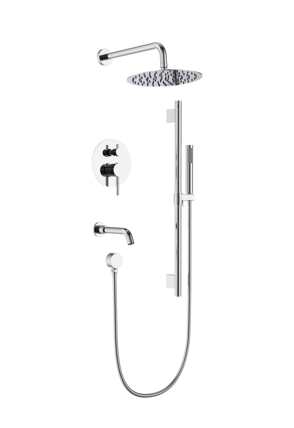 Aquaflo Rund 3-Way Pressure Balance Shower System