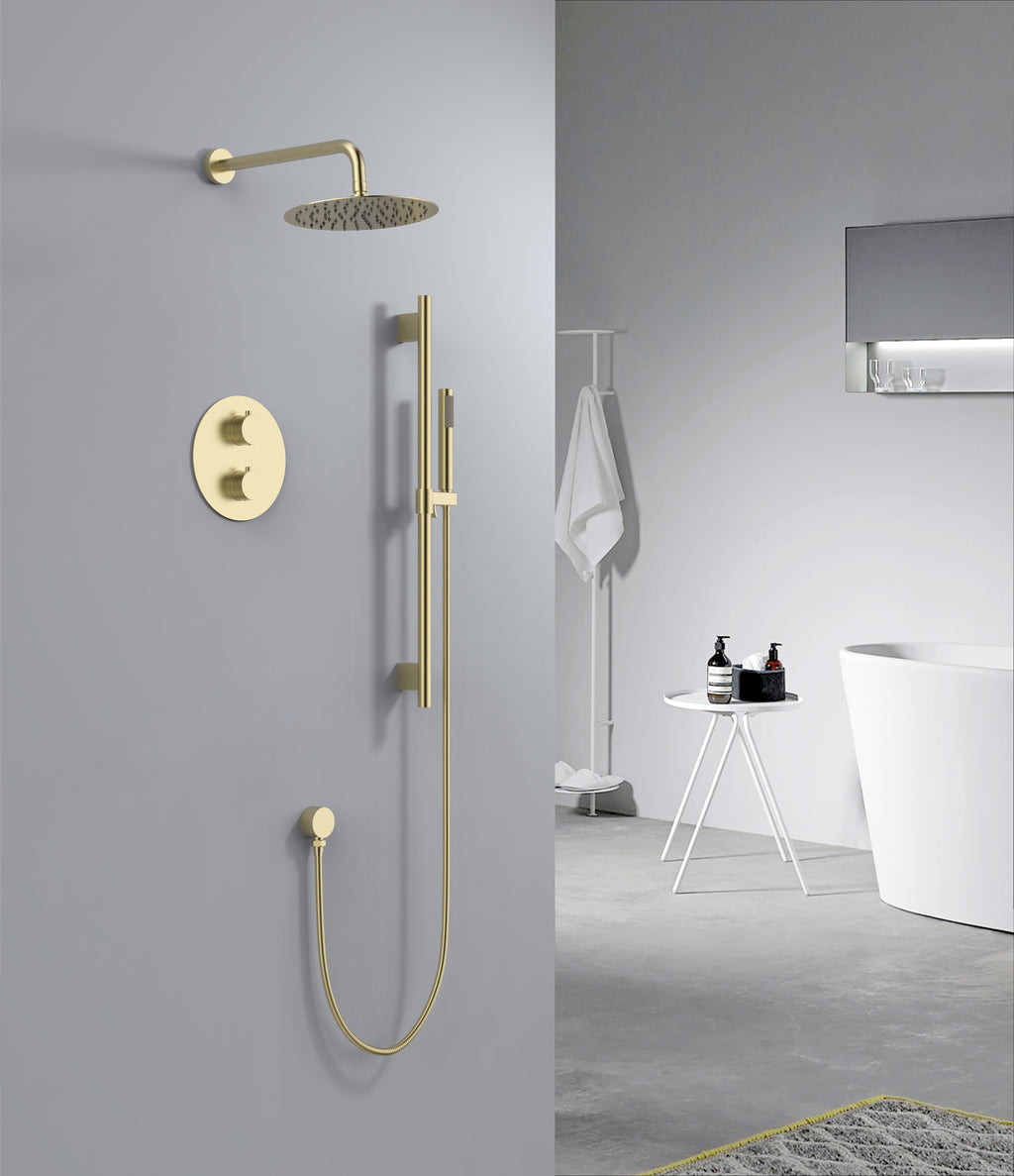 Aquaflo Rund 2-Way Thermostatic Shower System