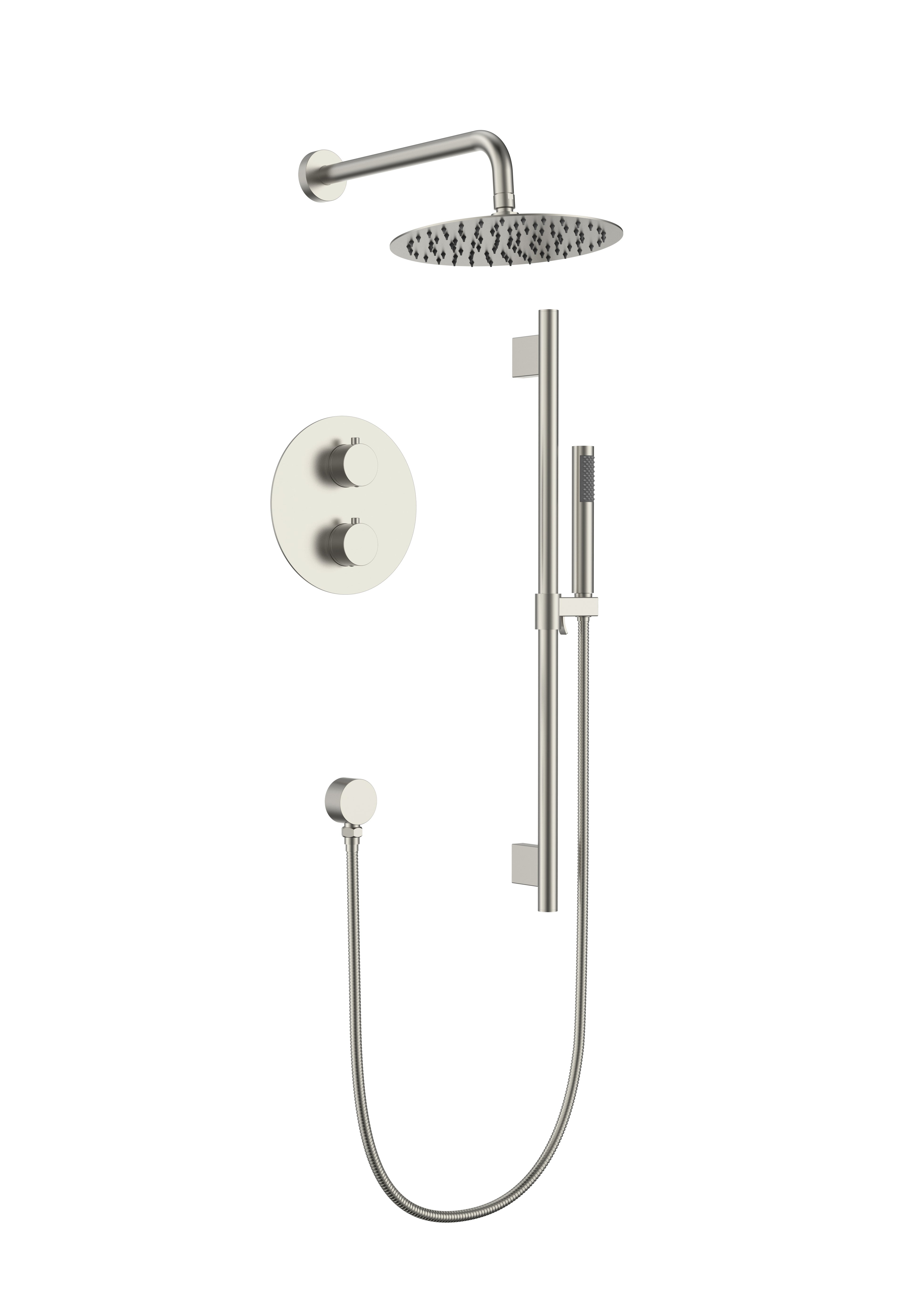 Aquaflo Rund 2-Way Thermostatic Shower System