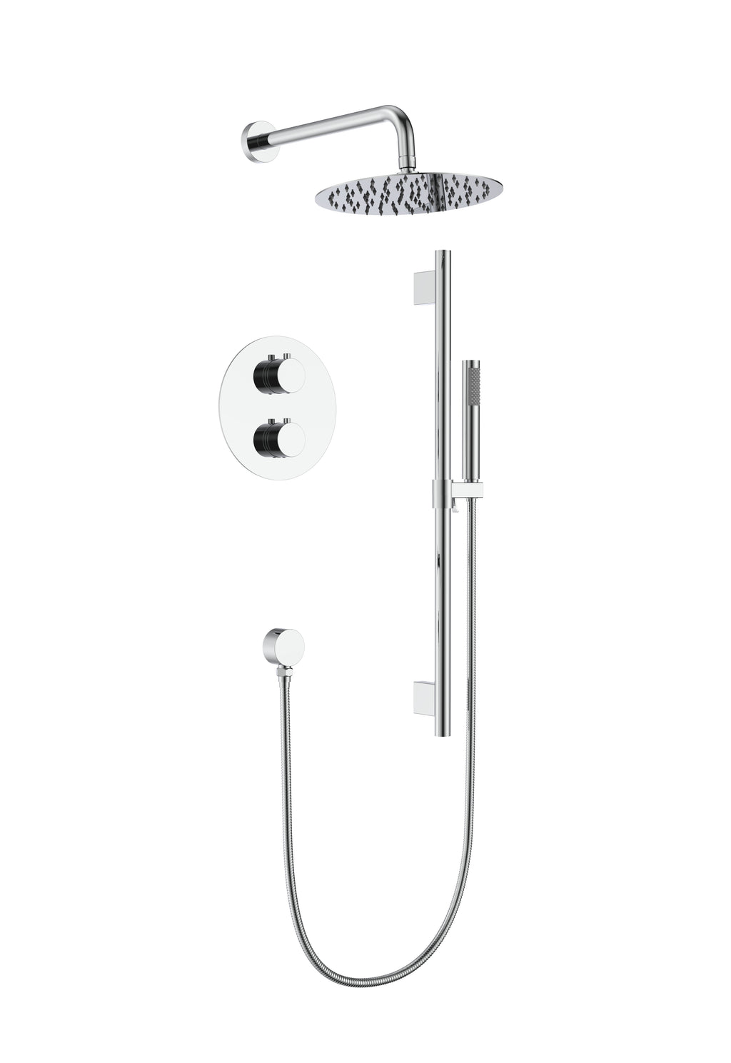 Aquaflo Rund 2-Way Thermostatic Shower System