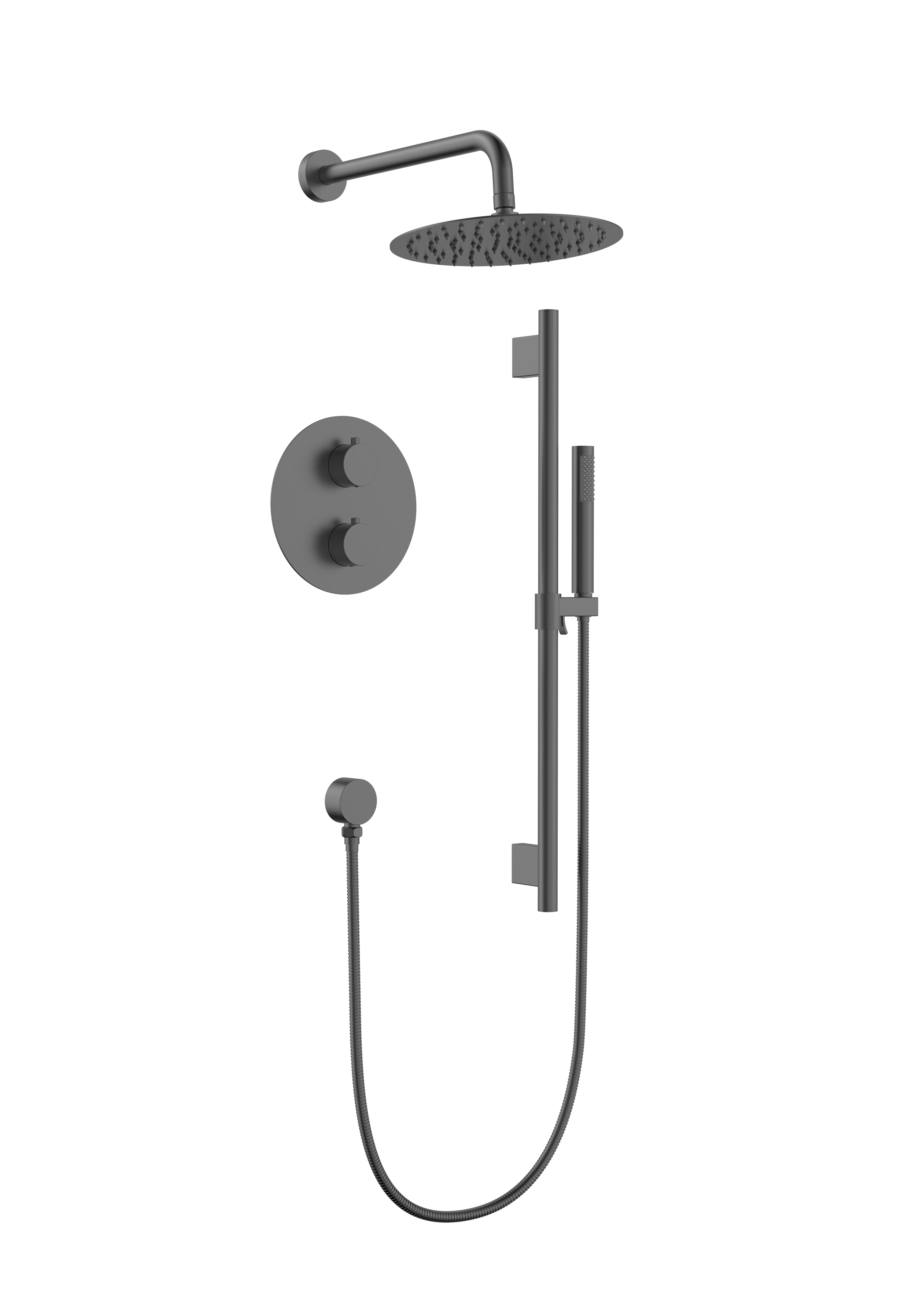 Aquaflo Rund 2-Way Thermostatic Shower System