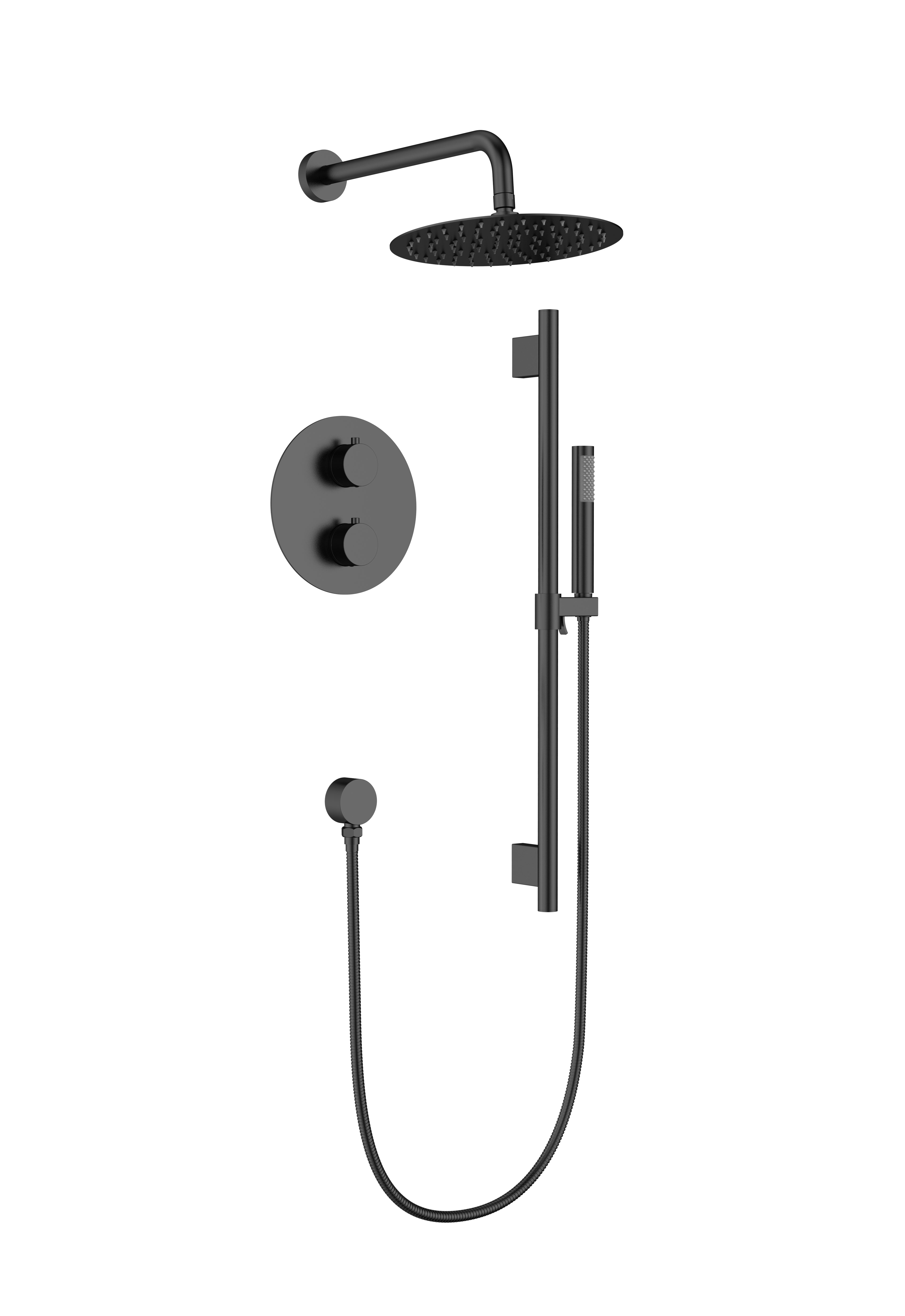 Aquaflo Rund 2-Way Thermostatic Shower System