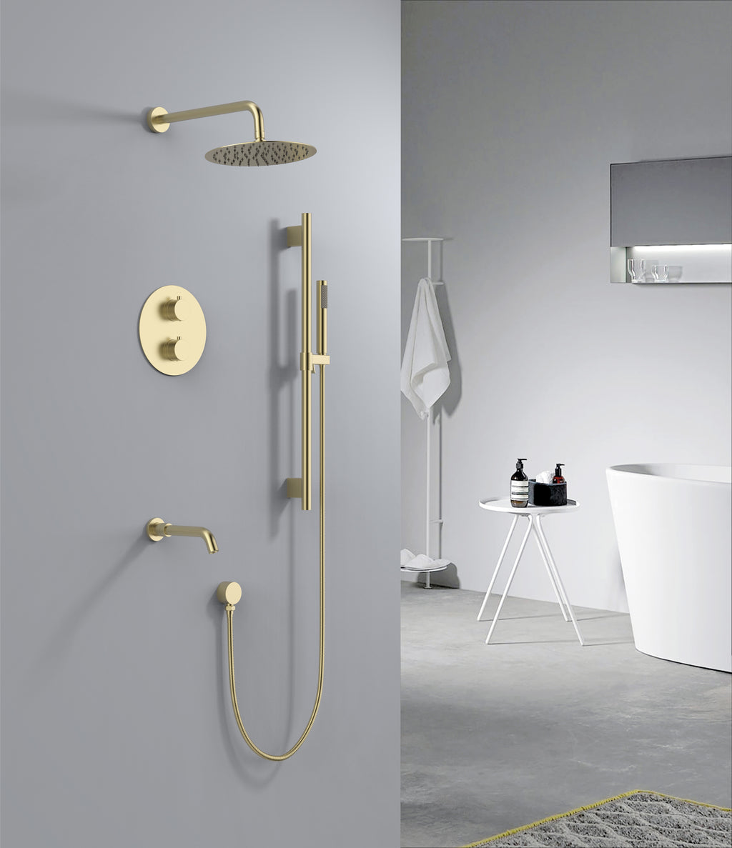 Aquaflo Rund 3-Way Thermostatic Shower System