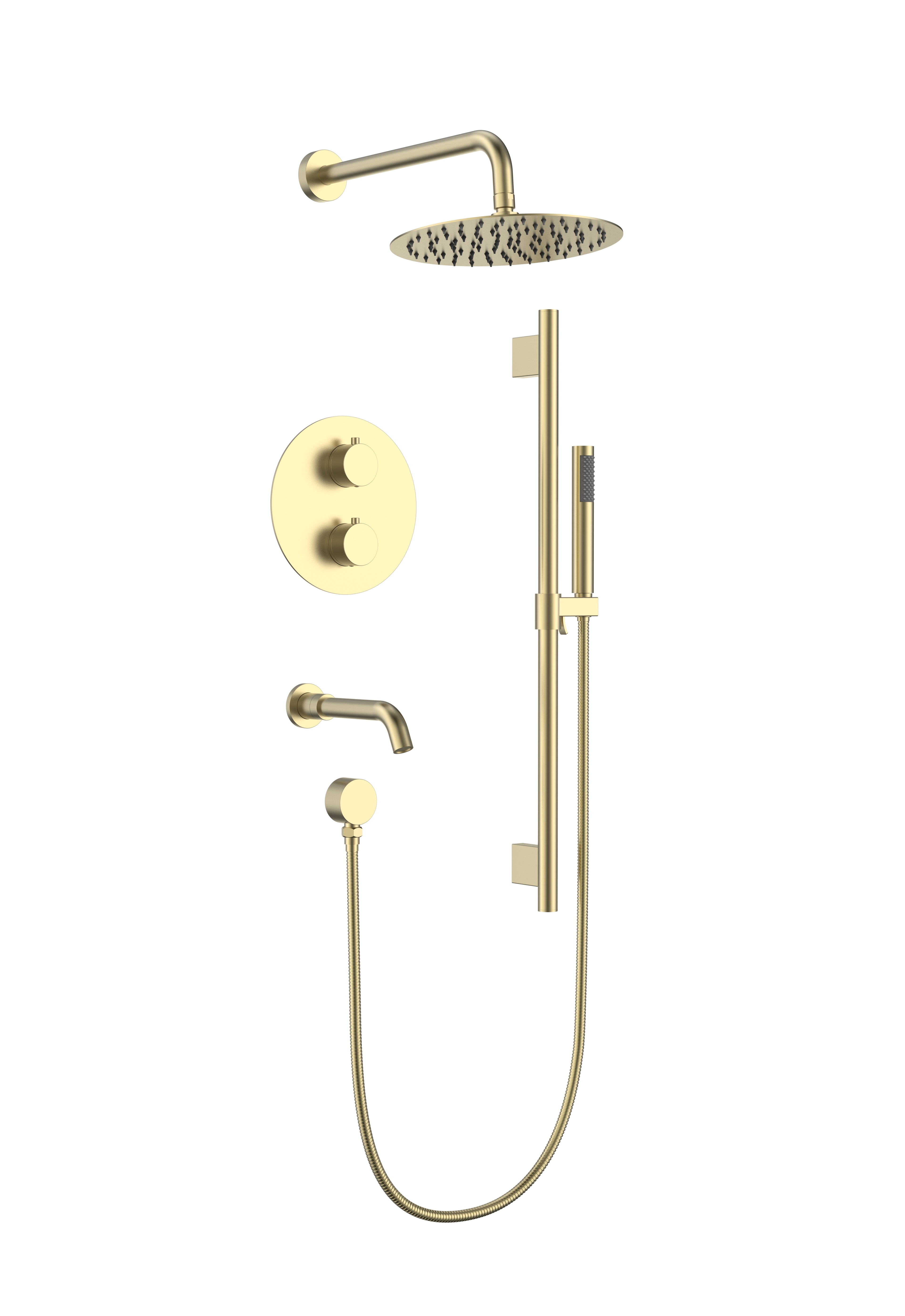 Aquaflo Rund 3-Way Thermostatic Shower System