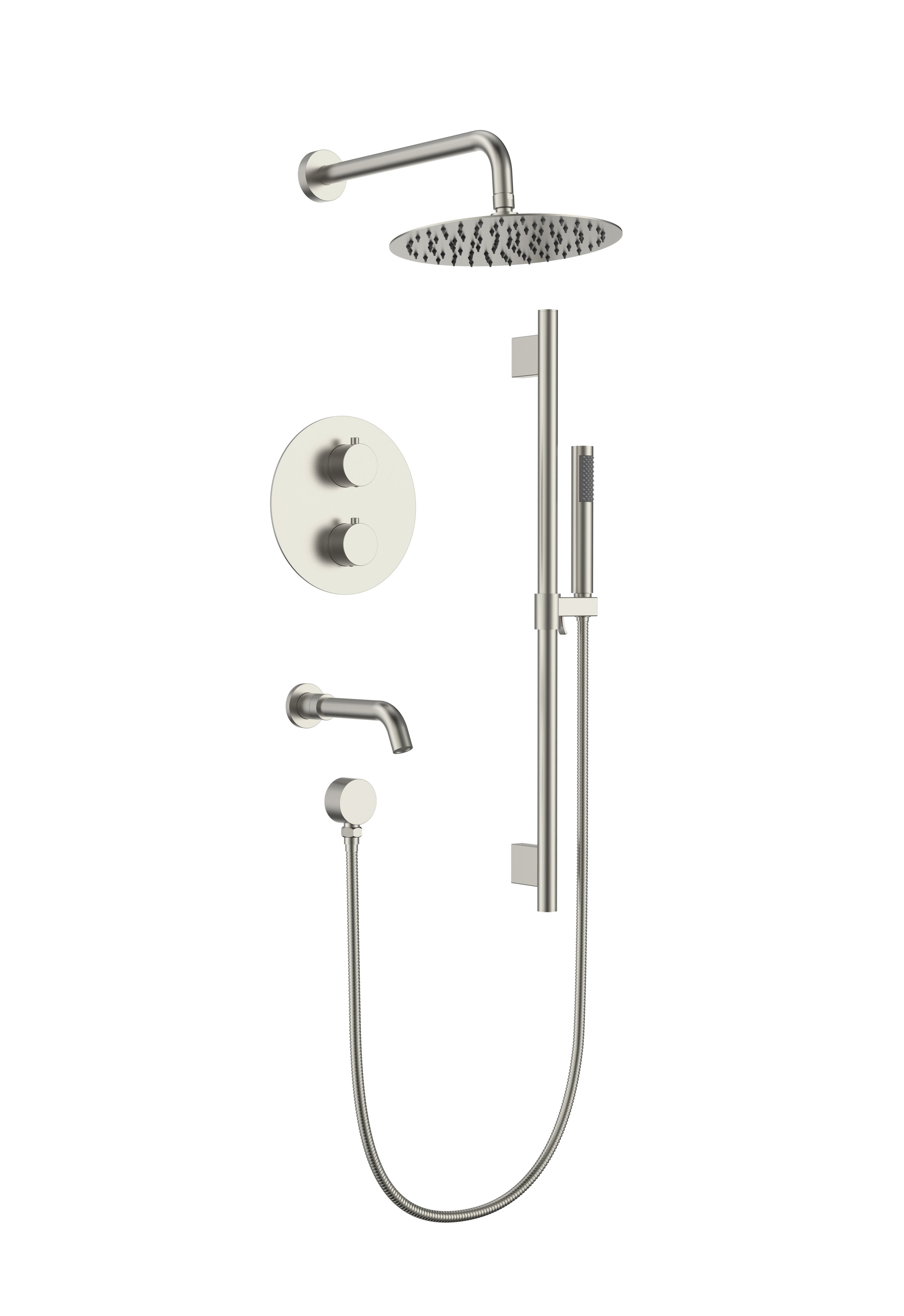 Aquaflo Rund 3-Way Thermostatic Shower System