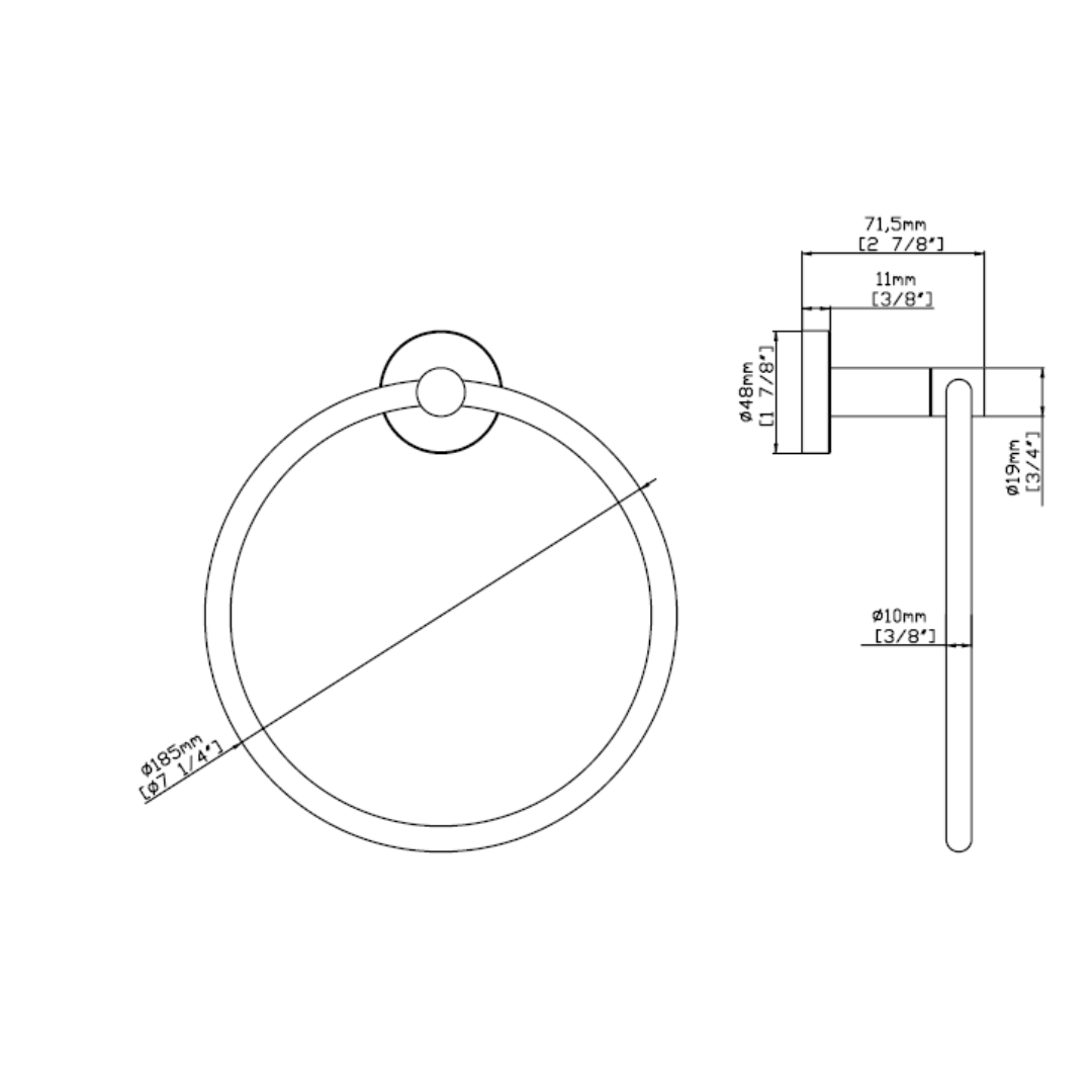 Aquaflo Rund Towel Ring THR01