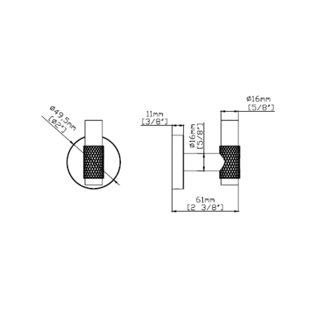 Aquaflo Dia Robe Hook RHD01