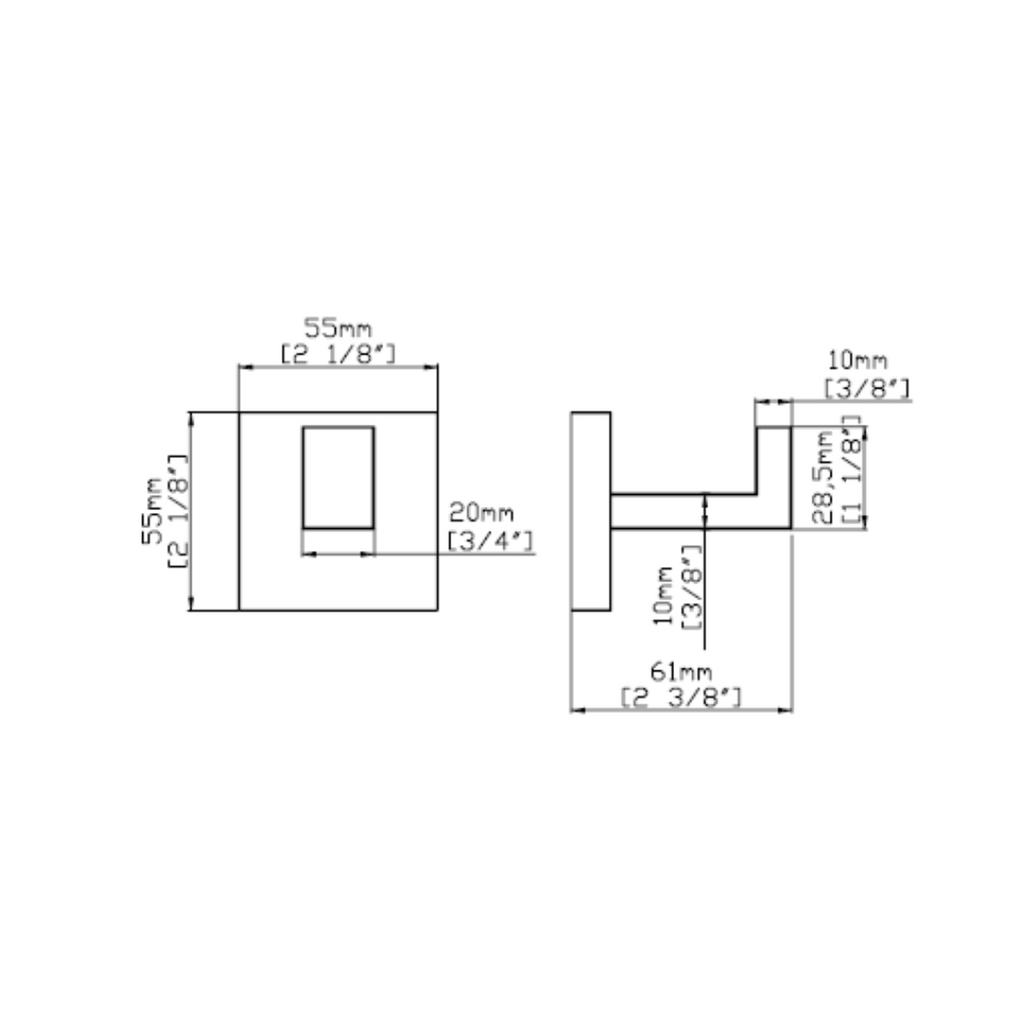 Aquaflo Kent Robe Hook RHK01