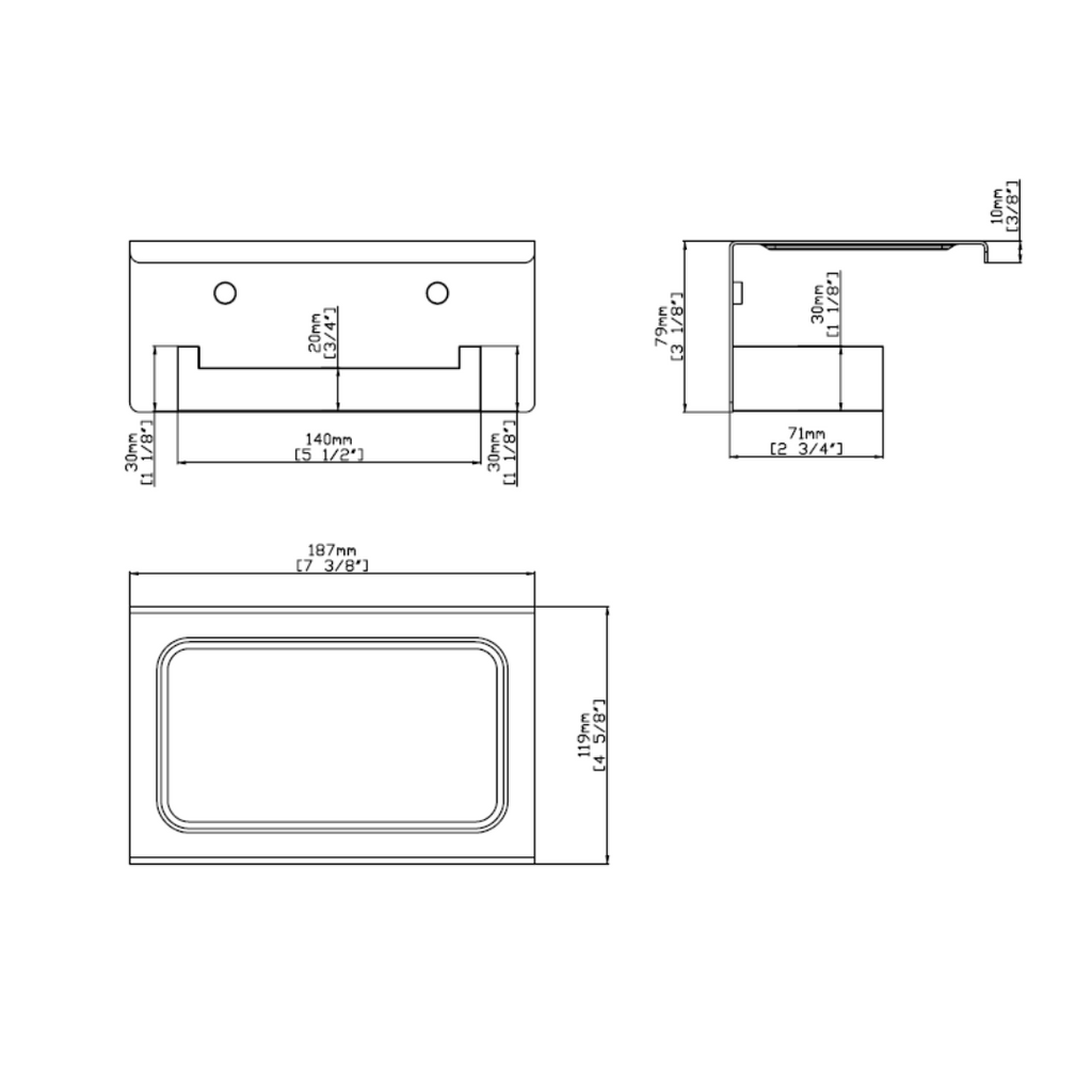 Aquaflo Kent Toilet Paper Holder  TPHK01