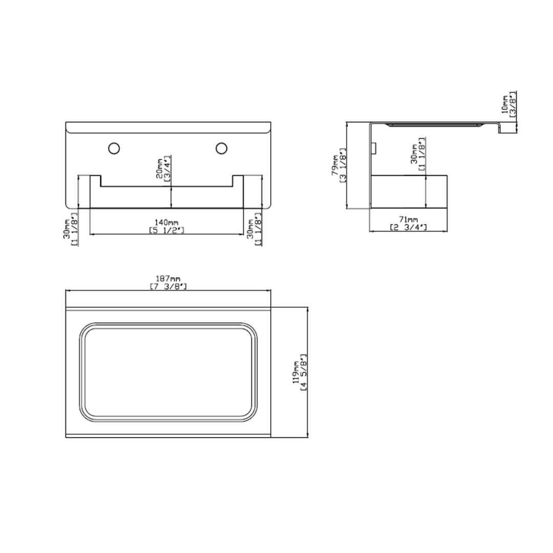 Aquaflo Kent Toilet Paper Holder  TPHK01